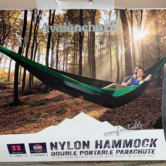 Avalanche Nylon Hammock with Built-In Travel Bag - Picture 1 of 8